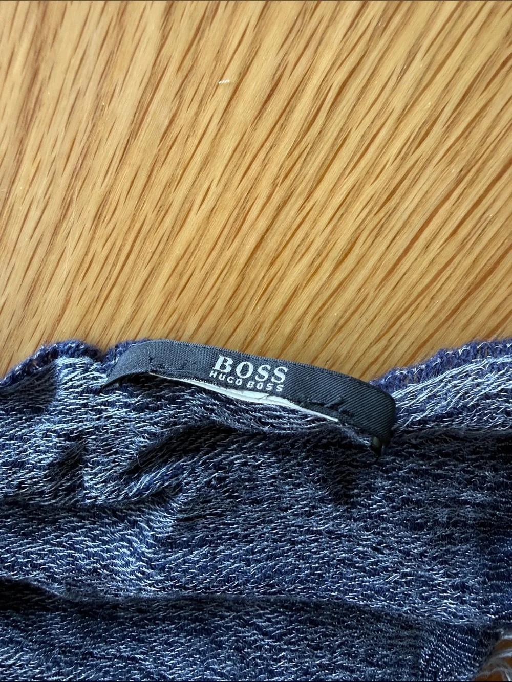 Hugo Boss Men's Indigo Textured Scarf